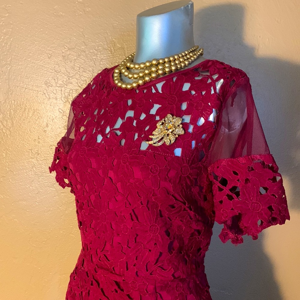 Romeo & Juliet Couture Giupure Dress. SZ L - Picture 5 of 6